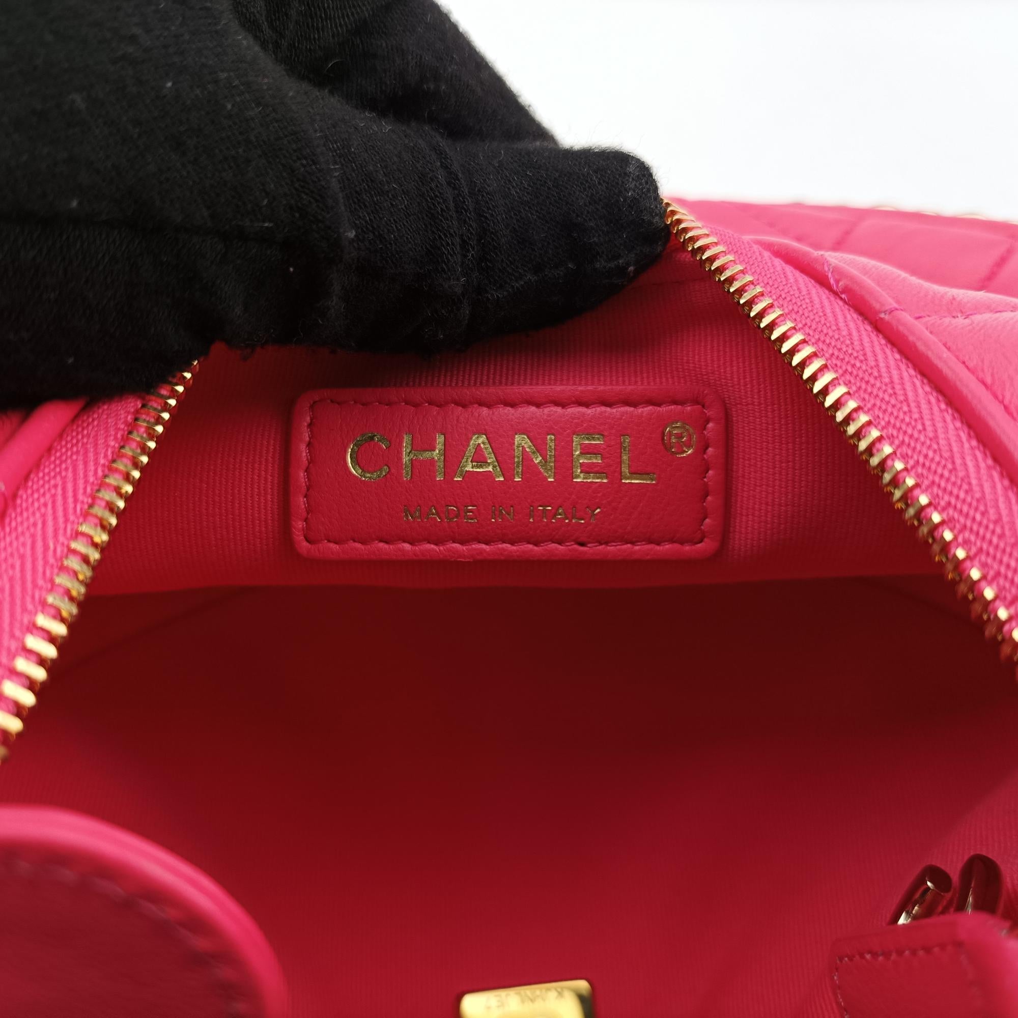 シャネル Chanel ショルダーバッグ レディース アラウンド ホーボー マトラッセ ローズ レッド ラムスキン AS3917 KJHNLJE7