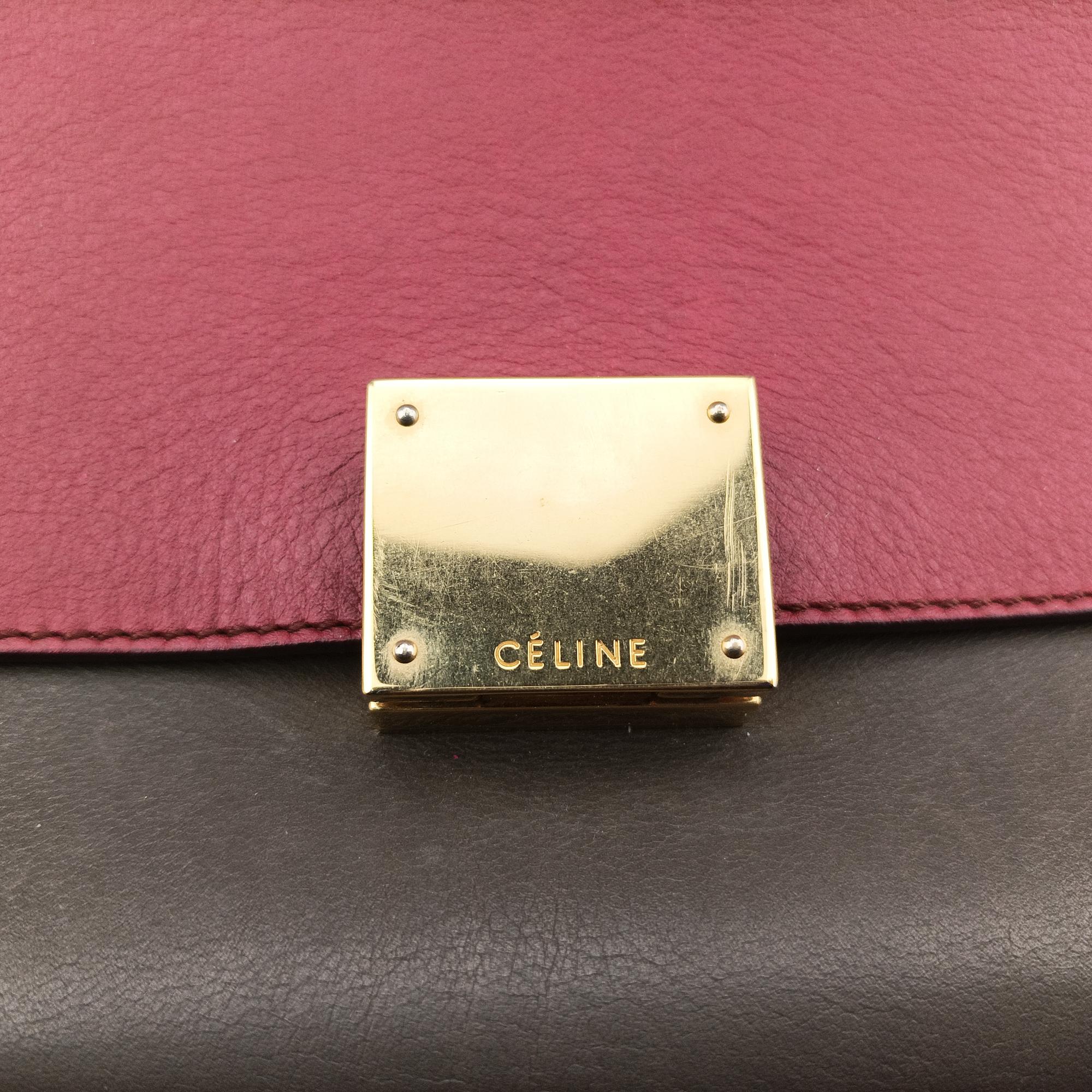 セリーヌ Celine ショルダーバッグ レディース トラペーズミディアム マルチカラー レザー×スエード W-VP-0172 W-PA-0192