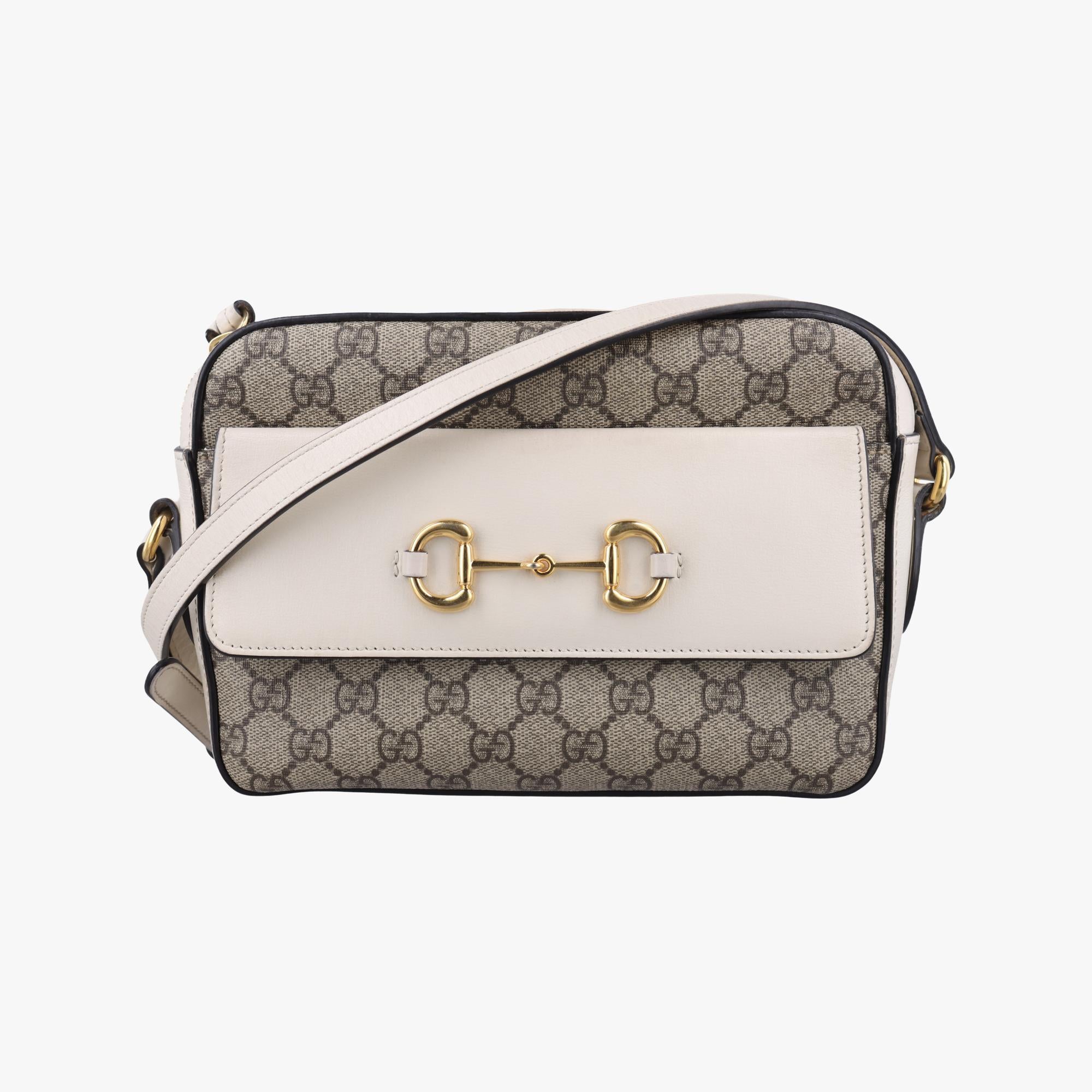 グッチ Gucci ショルダーバッグ レディース ホースビット 1955 グレー PVCコーティングキャンバス×レザー 645454 C034866793