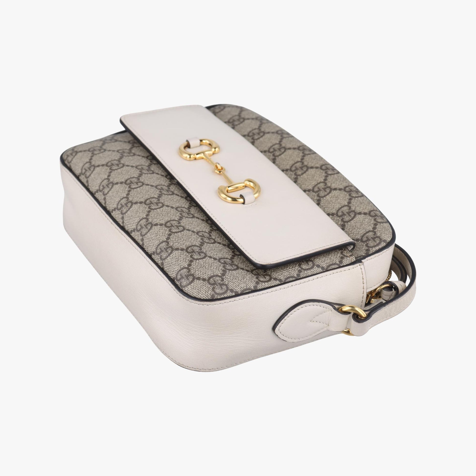 グッチ Gucci ショルダーバッグ レディース ホースビット 1955 グレー PVCコーティングキャンバス×レザー 645454 C034866793