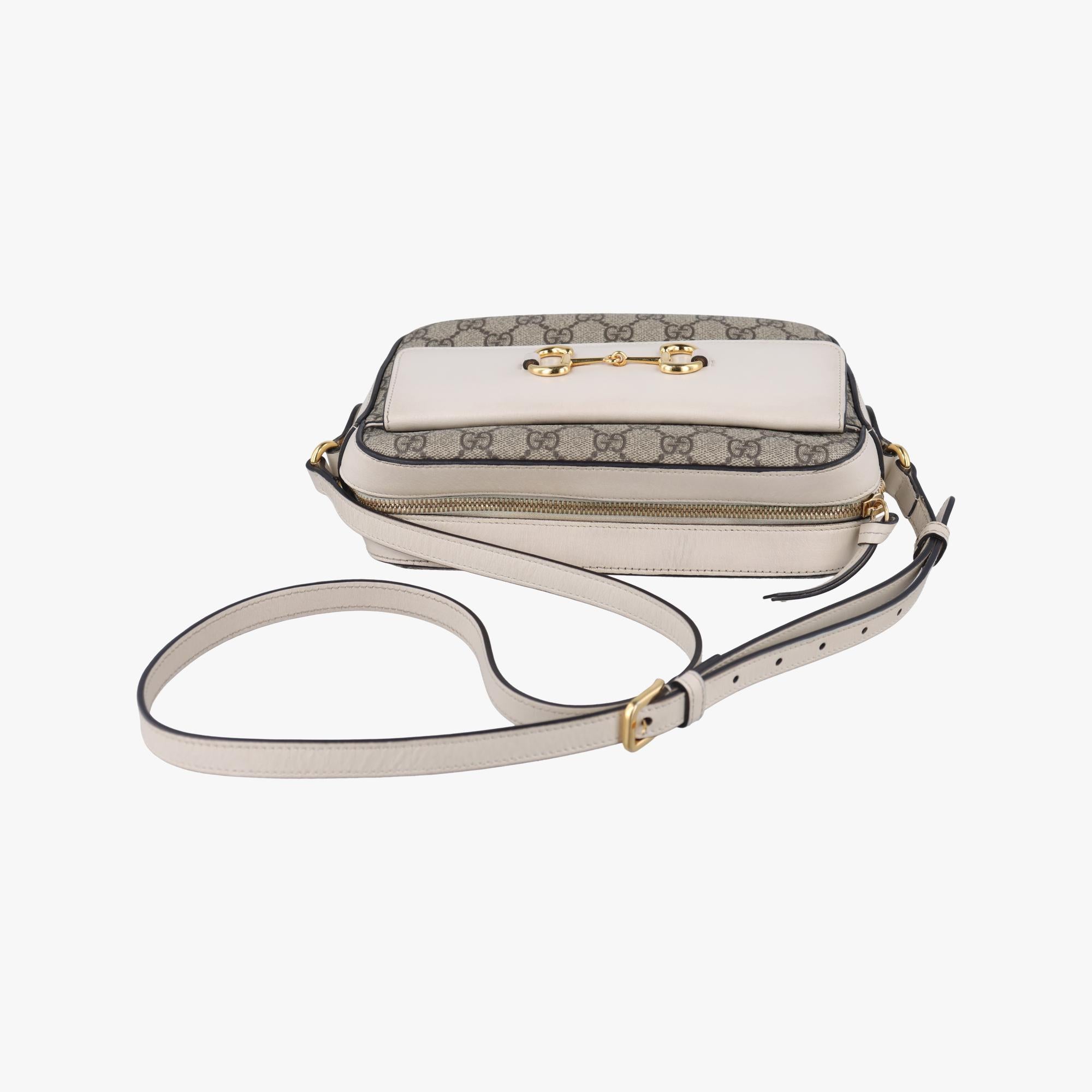 グッチ Gucci ショルダーバッグ レディース ホースビット 1955 グレー PVCコーティングキャンバス×レザー 645454 C034866793