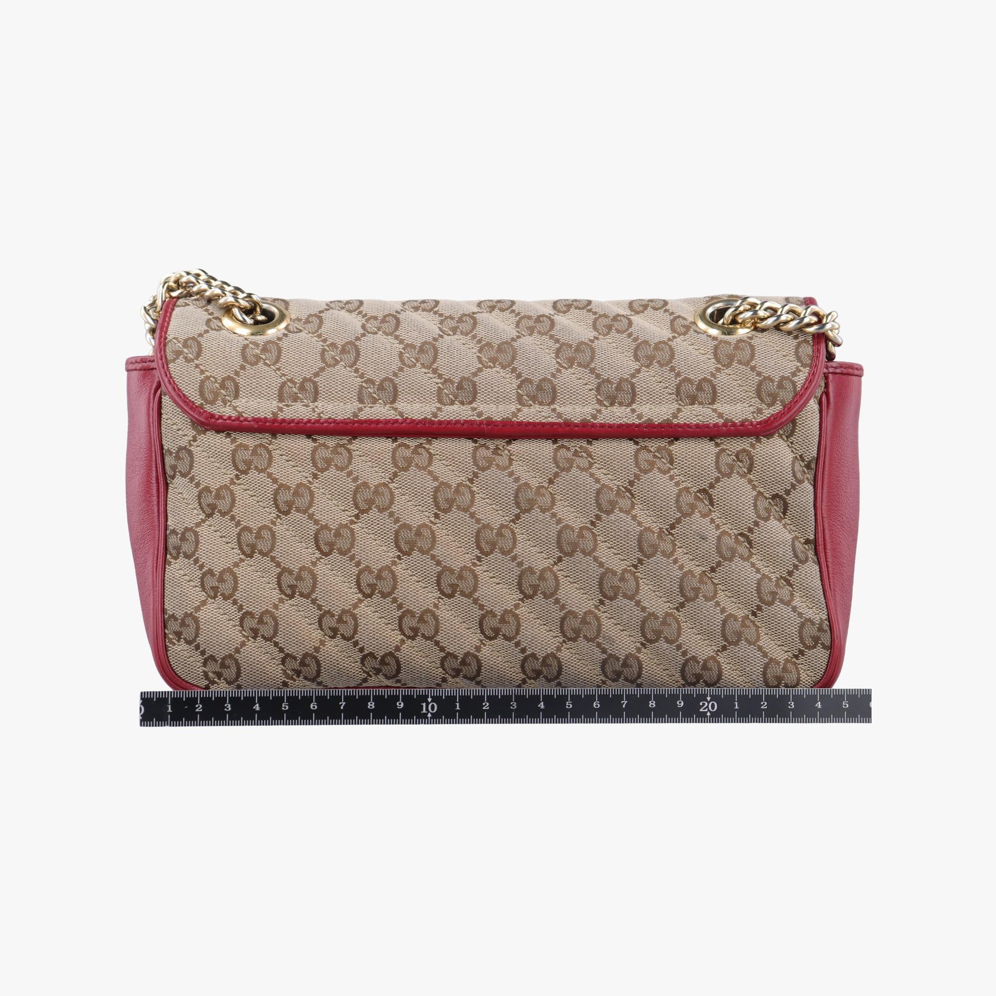 グッチ Gucci ショルダーバッグ レディース GGマーモント カーキ レザー×ファブリック 443497 D031473549