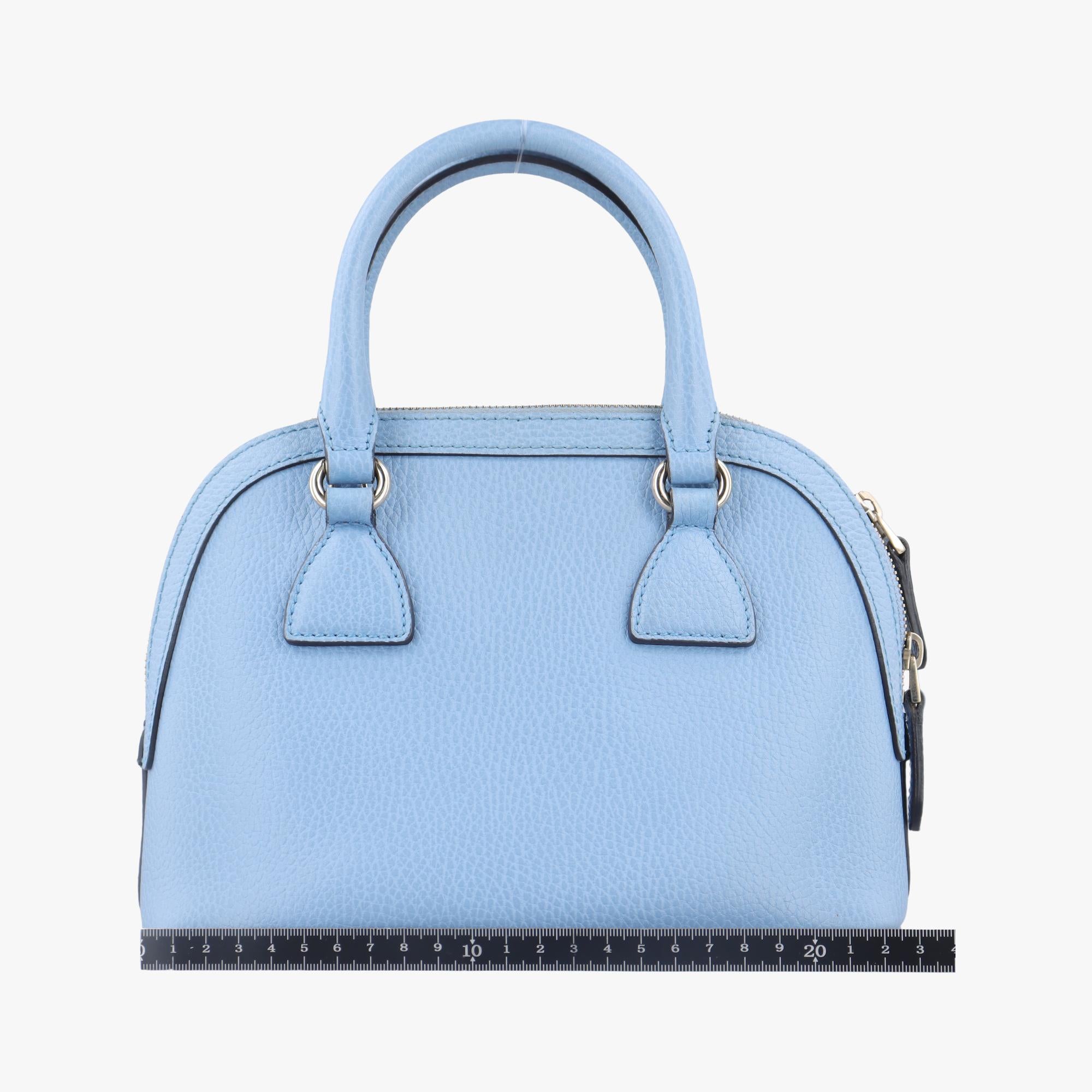 グッチ Gucci ショルダーバッグ レディース インターロッキングG チャーム ドーム ブルー レザー 449661 H023722898