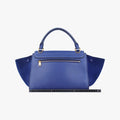 セリーヌ Celine ショルダーバッグ レディース トラペーズスモール ブルー スエード×レザー S-VP-4194 S-MM-5114