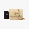 シャネル Chanel ボディバッグ/ウェストバッグ レディース マトラッセ ミニ トレンディCC イエロー ラムスキン AP2637 31890979