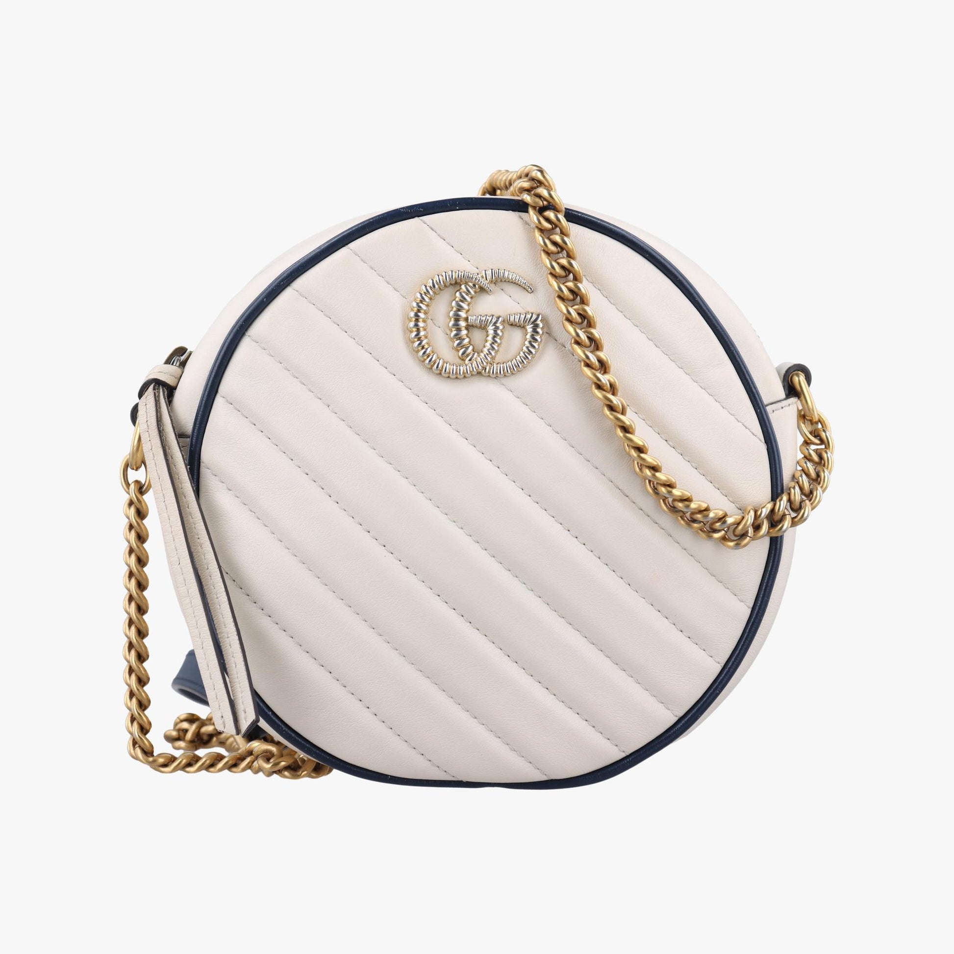 グッチ Gucci ショルダーバッグ レディース GGマーモント ホワイト レザー 550154 H032693919