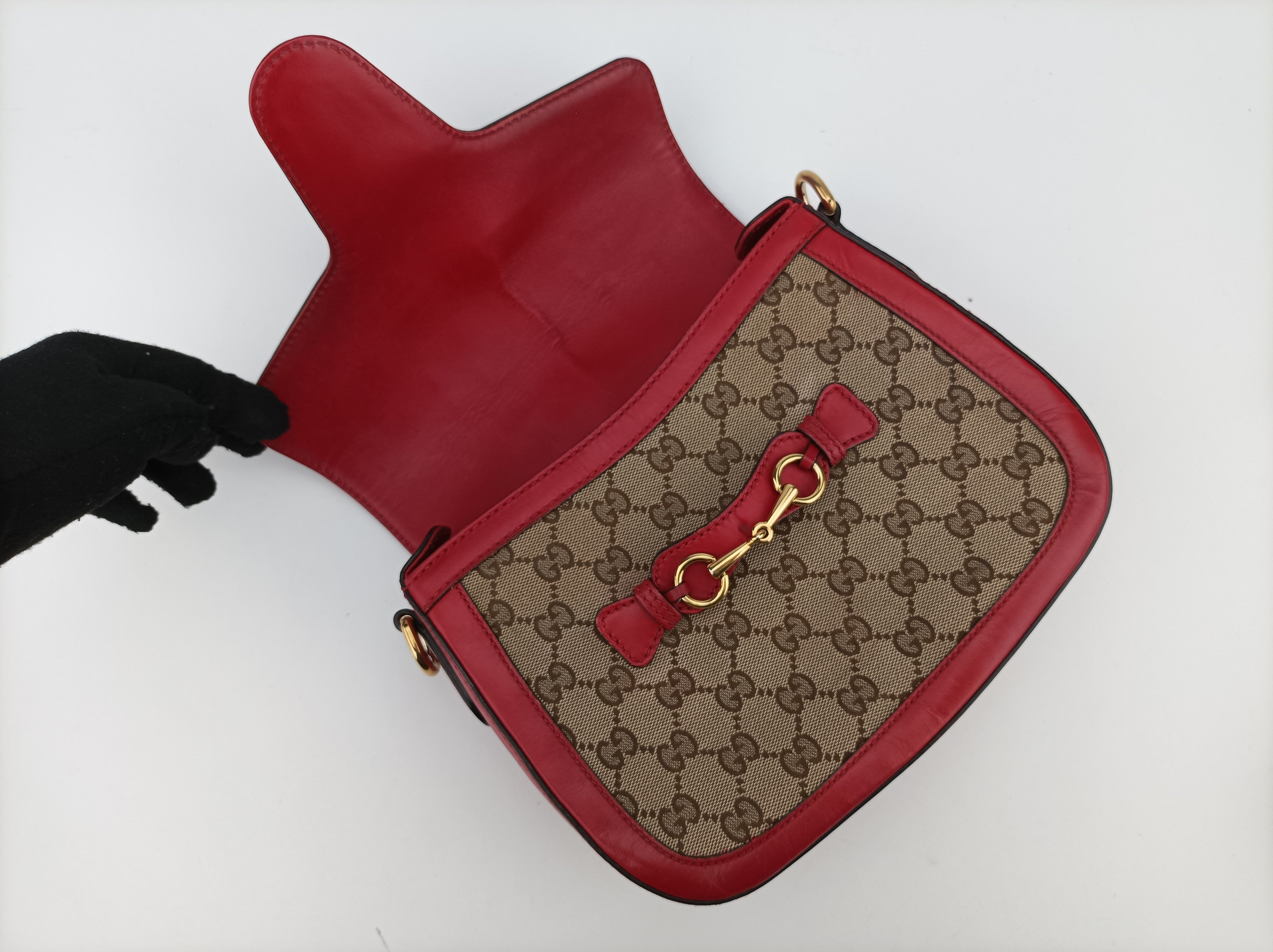 グッチ Gucci ショルダーバッグ レディース レディ ウェブ カーキ レザー×ファブリック 383848 H019077351