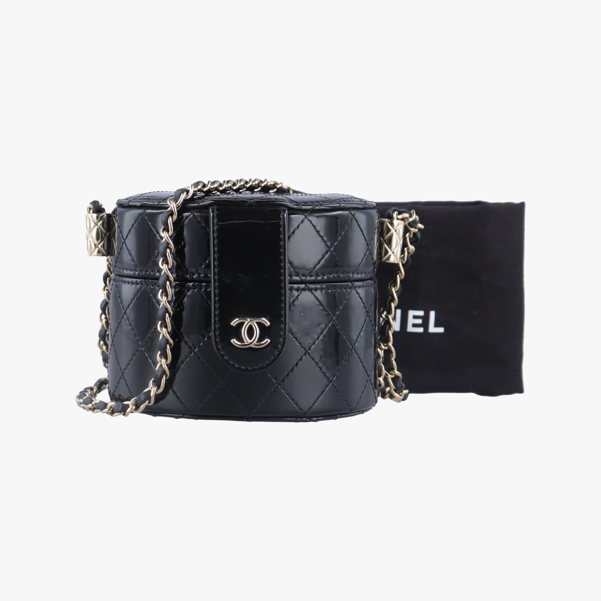 シャネル Chanel ショルダーバッグ レディース マトラッセ ココ アリュール バニティ ケース ブラック パテント AP1573 30104843