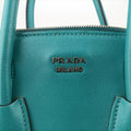 プラダ Prada ショルダーバッグ レディース ツイン ポケット ウィング トート ブルー スエード×レザー 1BA025 117