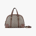 グッチ Gucci ショルダーバッグ レディース グッチニース GGスプリーム グレー PVCコーティングキャンバス×レザー 309617 I014611212