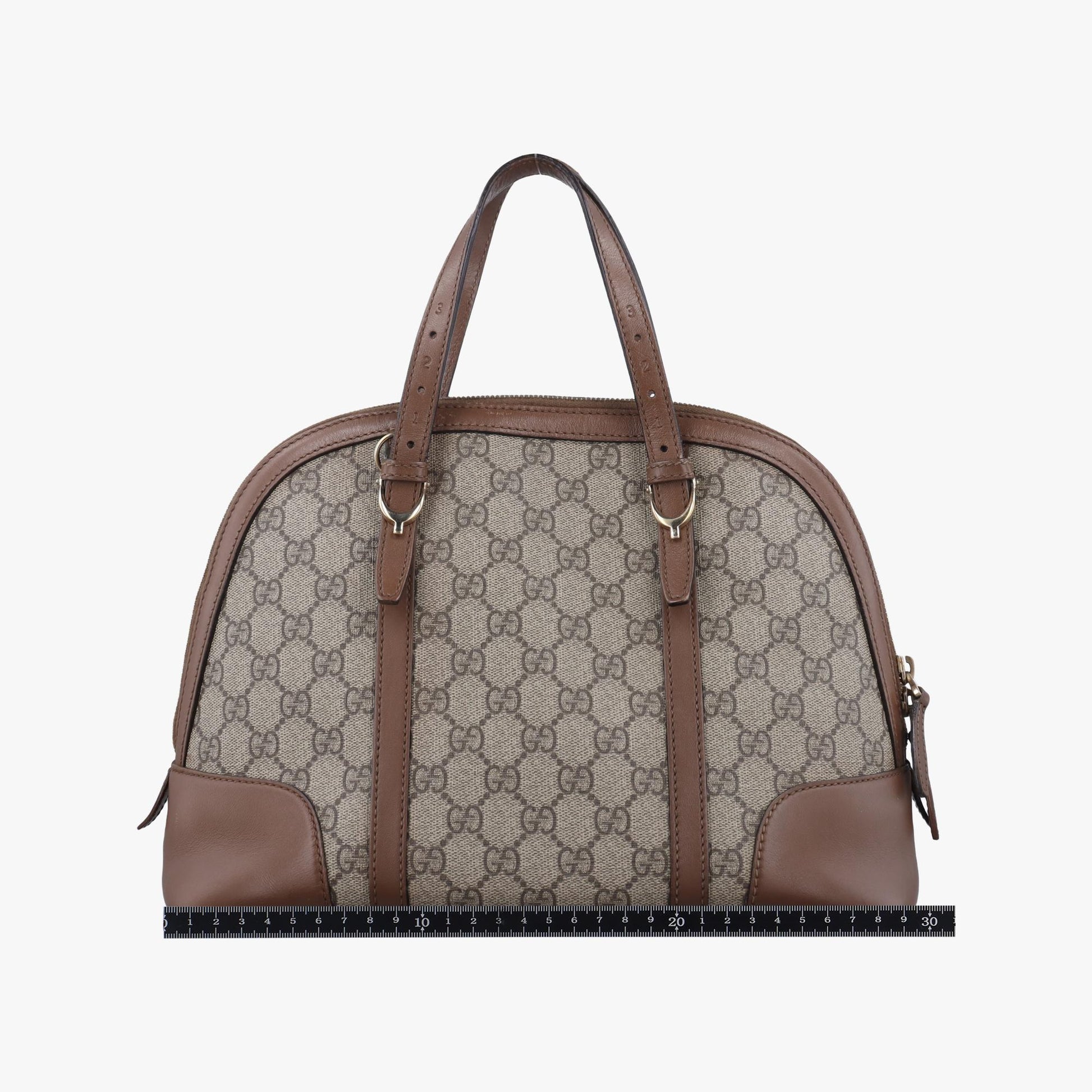 グッチ Gucci ショルダーバッグ レディース グッチニース GGスプリーム グレー PVCコーティングキャンバス×レザー 309617 I014611212