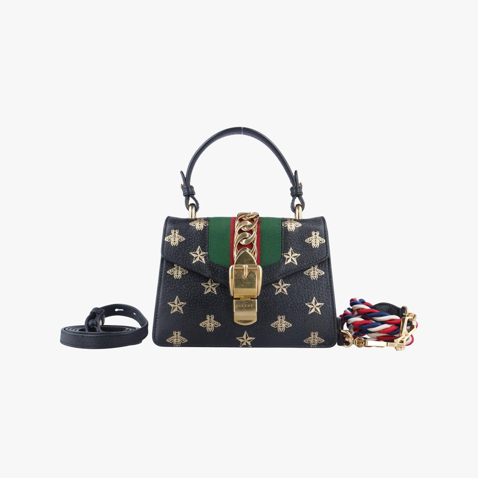 グッチ Gucci ショルダーバッグ レディース シルヴィ ブラック レザー 470270 D033944957