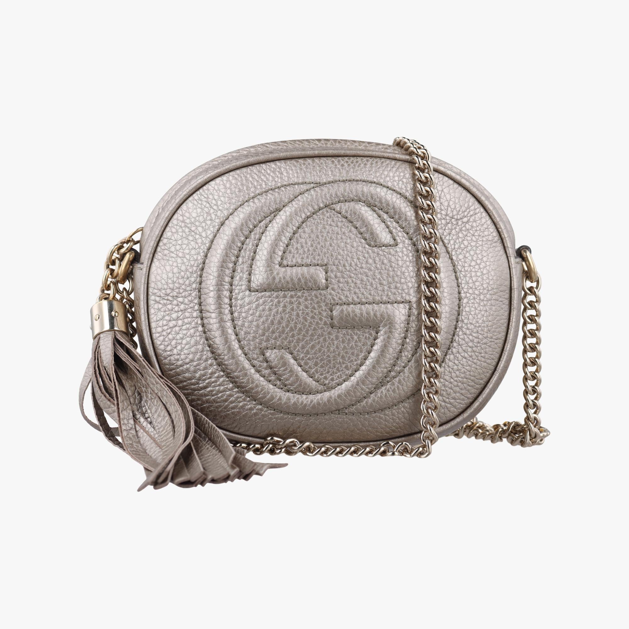 グッチ Gucci ショルダーバッグ レディース ソーホー グレー レザー 353965 G017756747