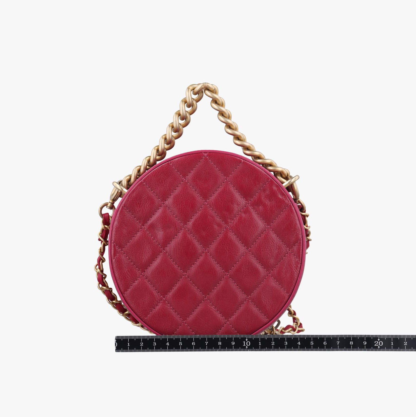 シャネル Chanel ショルダーバッグ レディース ココマーク ラウンド ワインレッド ラムスキン A91946 25096416