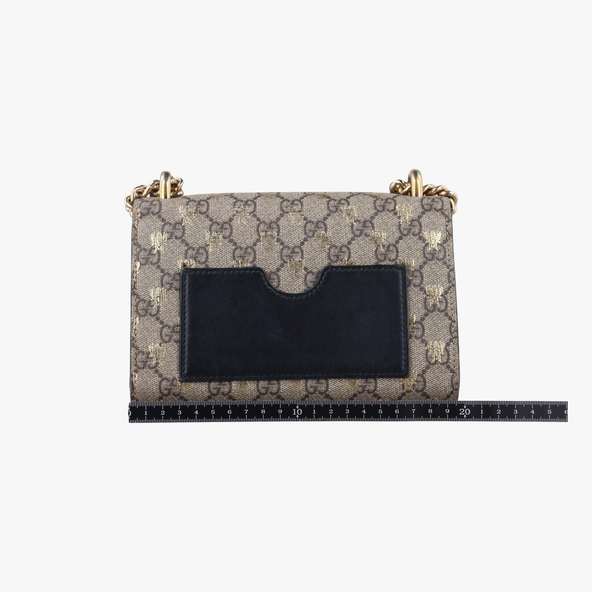 グッチ Gucci ショルダーバッグ レディース パドロック グレー PVCコーティングキャンバス×レザー 409487 G032482502