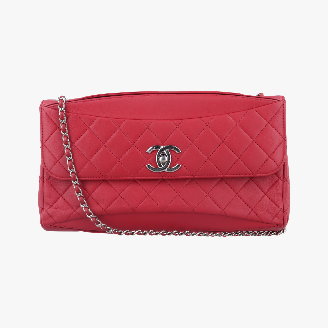 シャネル Chanel ショルダーバッグ レディース マトラッセ ココマーク レッド ラムスキン A93138 22073446