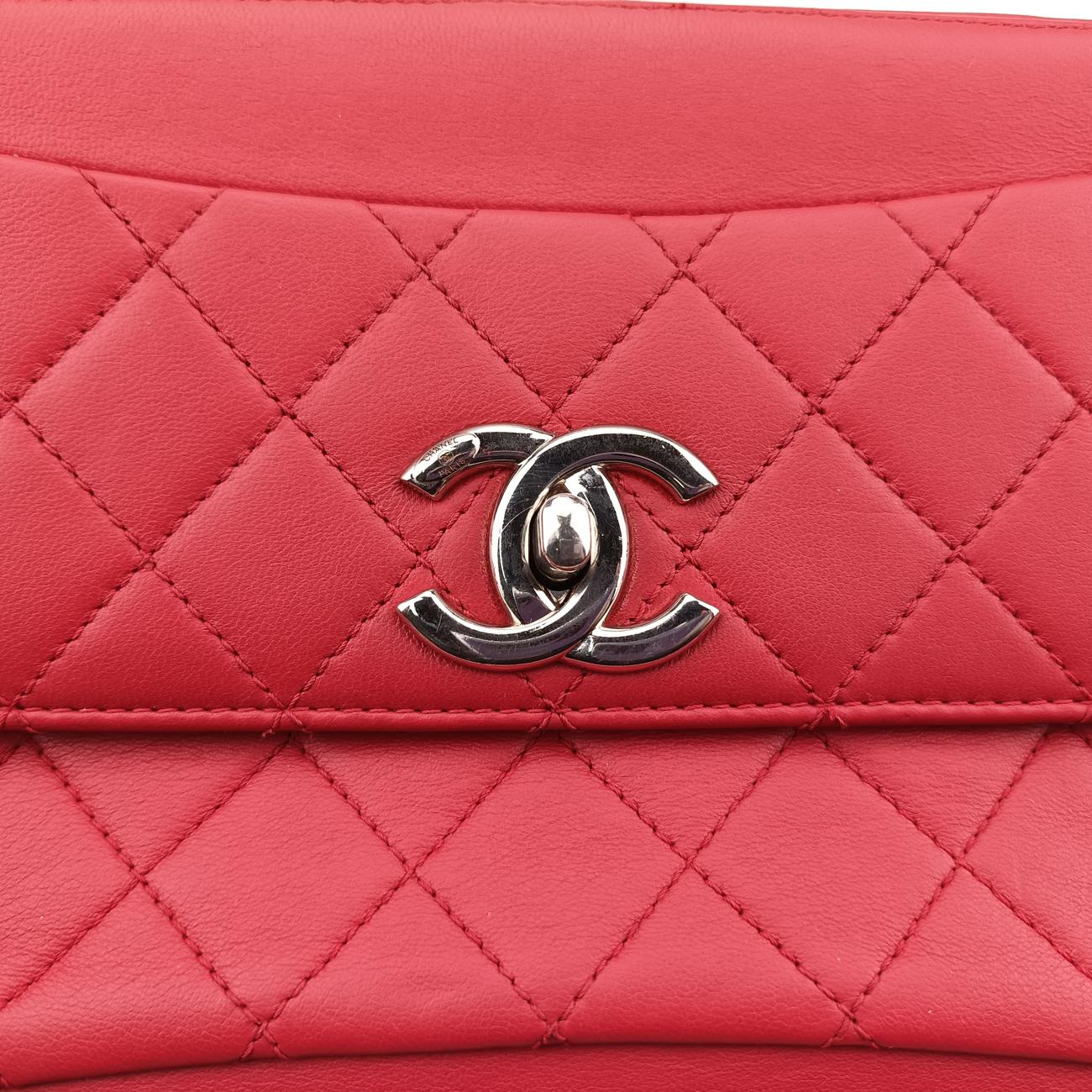 シャネル Chanel ショルダーバッグ レディース マトラッセ ココマーク レッド ラムスキン A93138 22073446