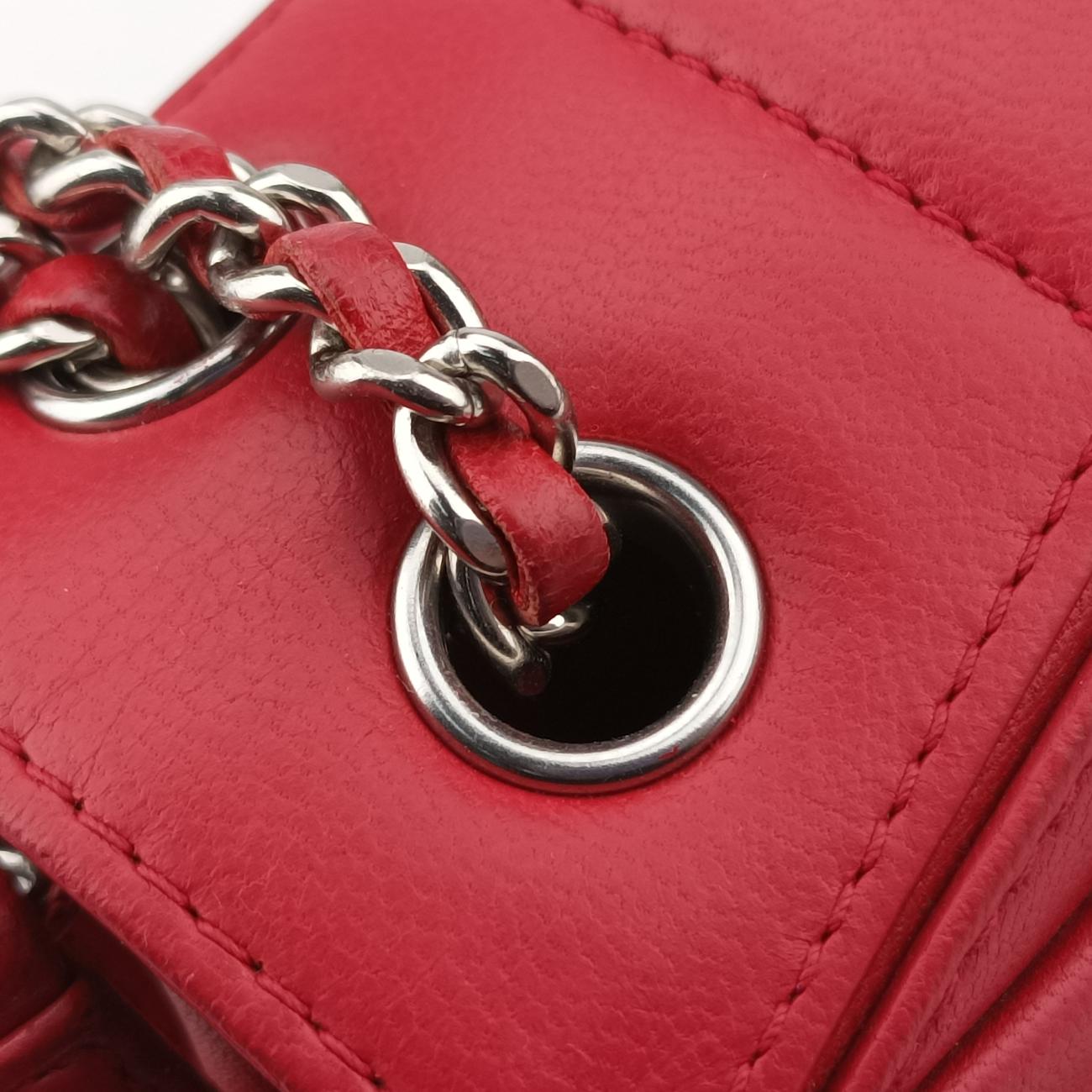 シャネル Chanel ショルダーバッグ レディース マトラッセ ココマーク レッド ラムスキン A93138 22073446
