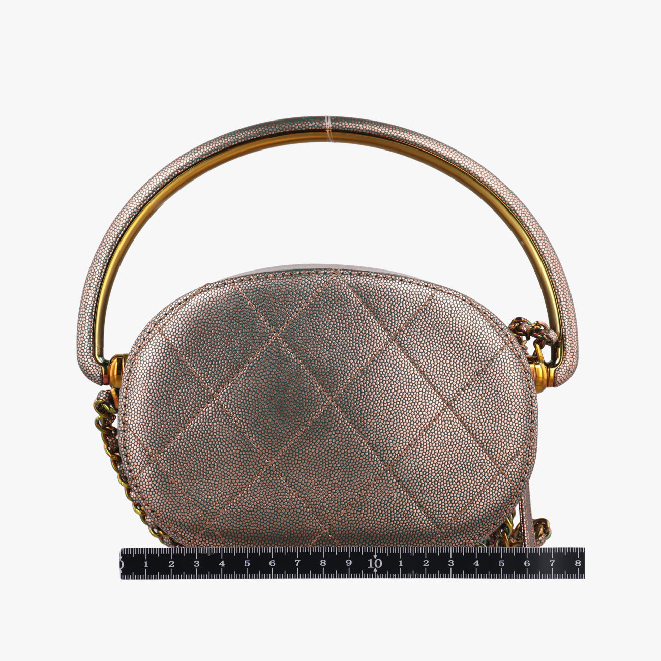 シャネル Chanel ショルダーバッグ レディース レインボー キルティング トップ ハンドル イブニング ゴールド キャビアスキン AS0764 28174899