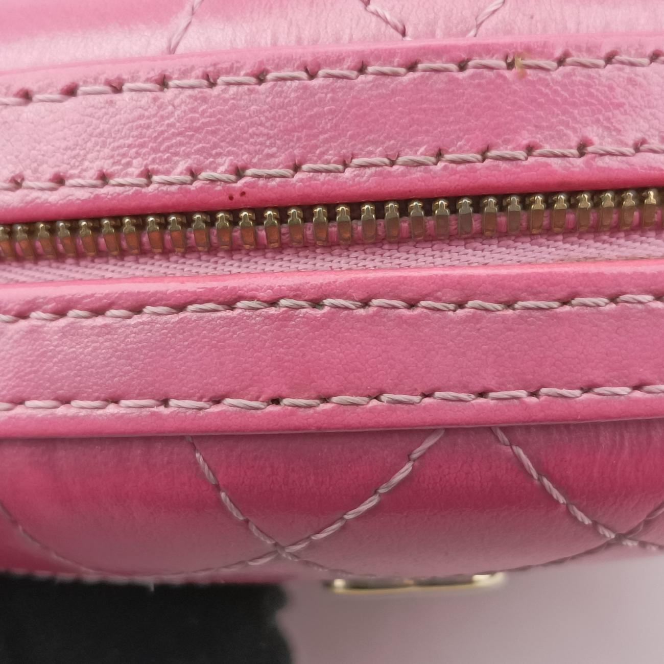 シャネル Chanel ショルダーバッグ レディース マトラッセ ラウンド ピンク ラムスキン AS0203 27147272