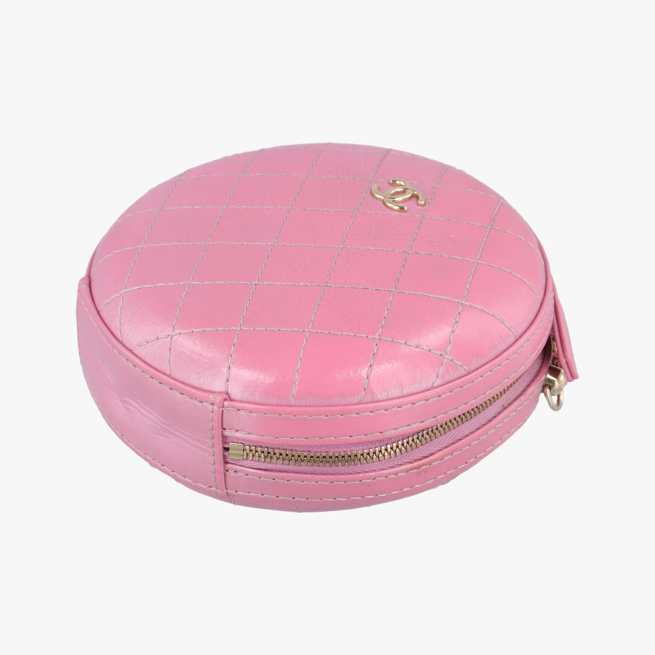 シャネル Chanel ショルダーバッグ レディース マトラッセ ラウンド ピンク ラムスキン AS0203 27147272