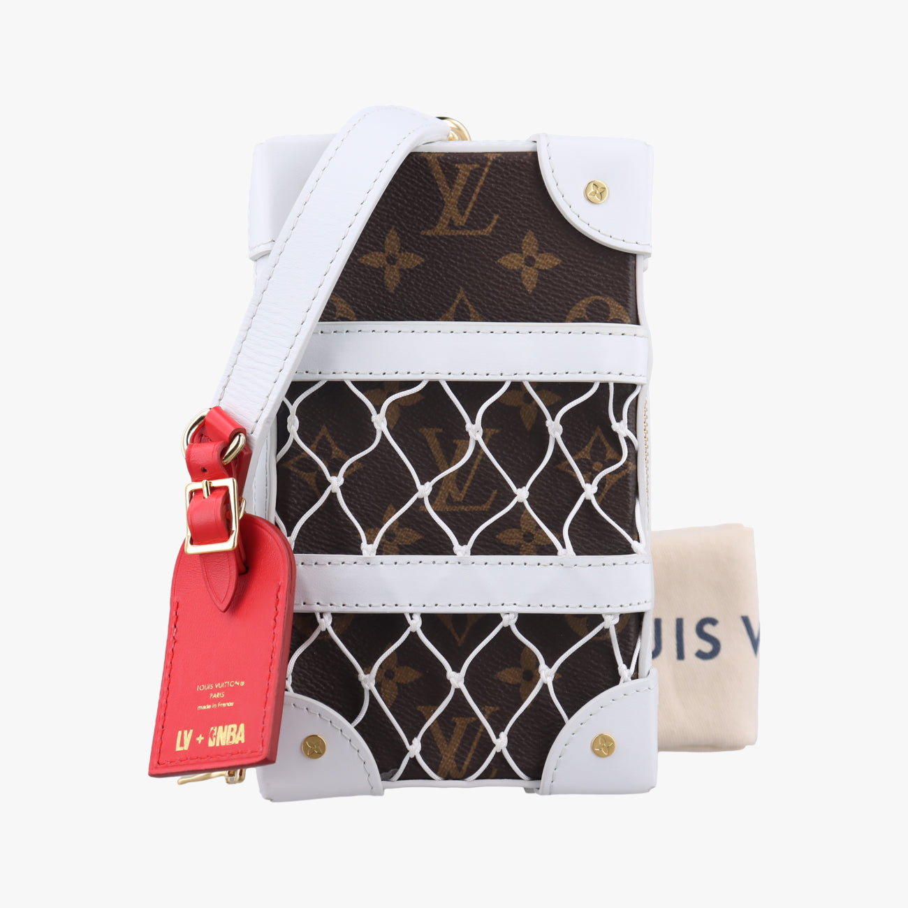 Soft Trunk Phone Box brown×white Monogram Canvas×calf leather M80102 TJ4250ソフトトランク フォーンボックス モノグラム/ブラウン系×ホワイト モノグラムキャンバス×カーフレザー M80102 TJ4250