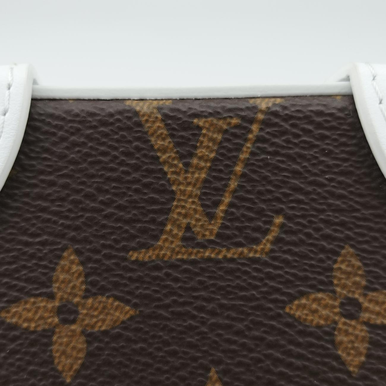 Soft Trunk Phone Box brown×white Monogram Canvas×calf leather M80102 TJ4250ソフトトランク フォーンボックス モノグラム/ブラウン系×ホワイト モノグラムキャンバス×カーフレザー M80102 TJ4250