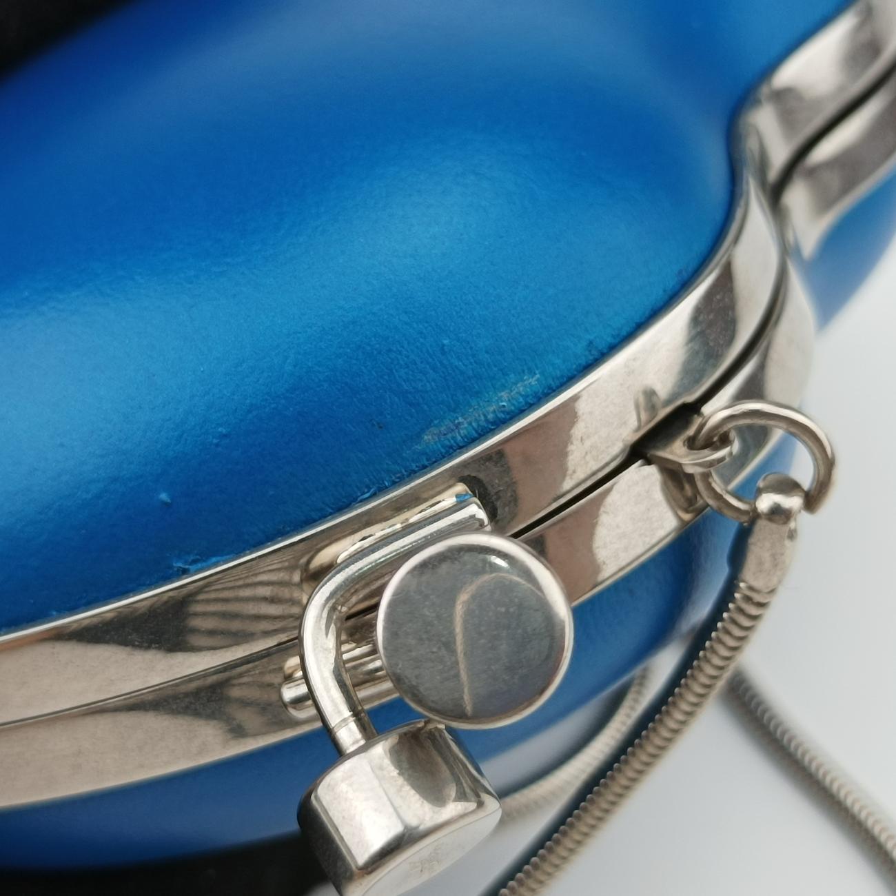 Love box heart Blue Leather 498434 BCI498434.0717ラブボックス ハート型 ブルー レザー 498434 BCI498434.0717