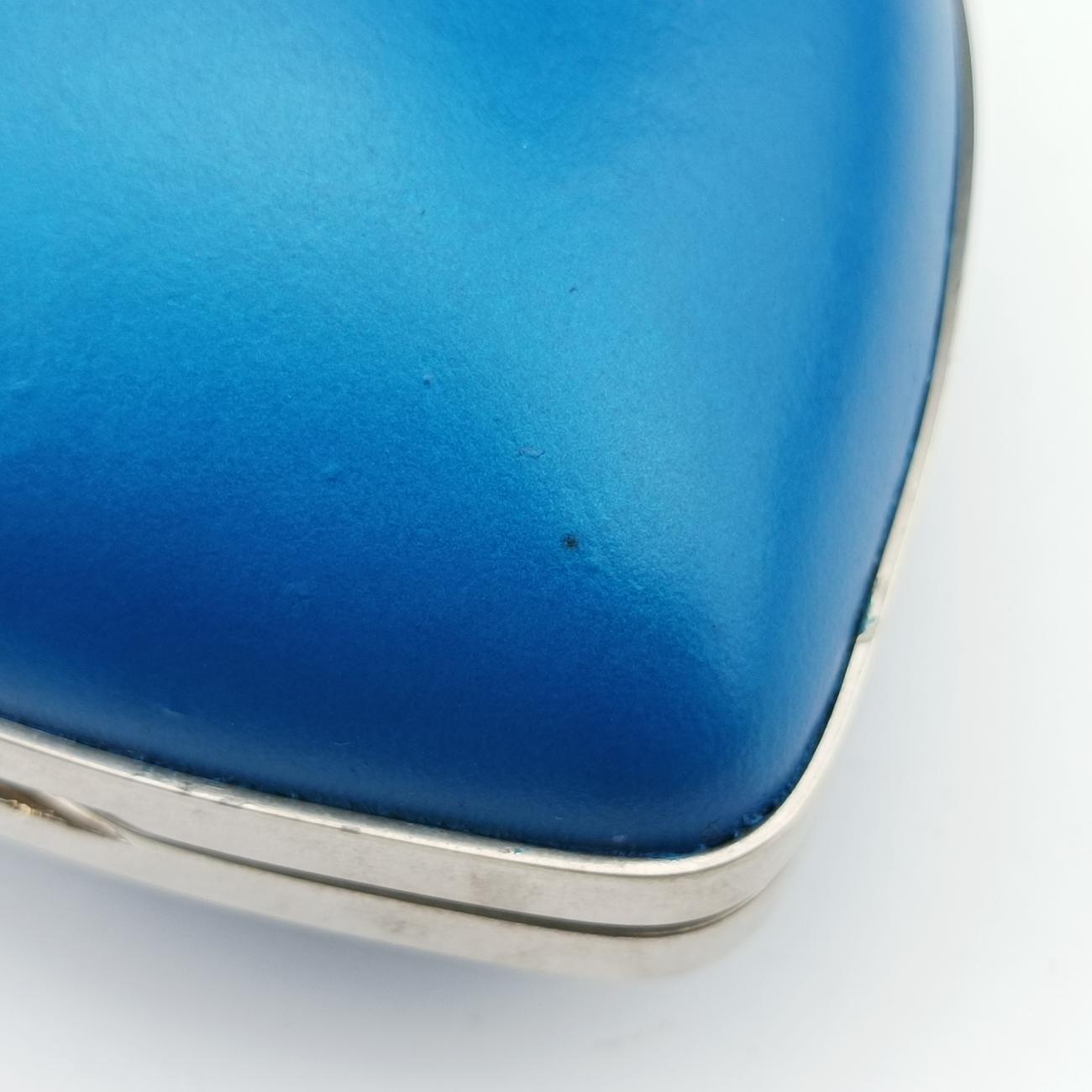 Love box heart Blue Leather 498434 BCI498434.0717ラブボックス ハート型 ブルー レザー 498434 BCI498434.0717
