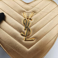 Love heart V stitch Golden Leather 446782 VLR446782.0716ラブハート Vステッチ ゴールド レザー 446782 VLR446782.0716