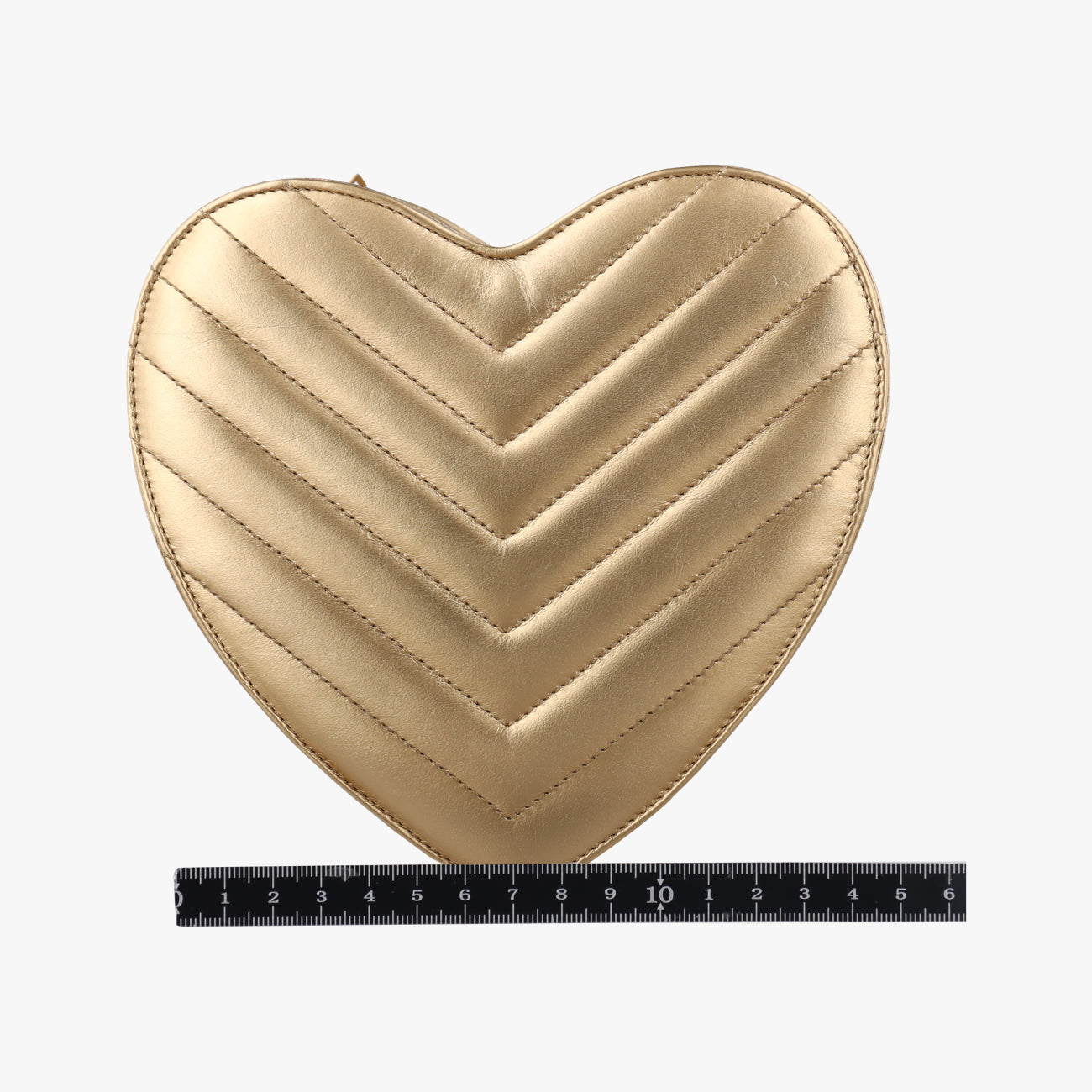 Love heart V stitch Golden Leather 446782 VLR446782.0716ラブハート Vステッチ ゴールド レザー 446782 VLR446782.0716