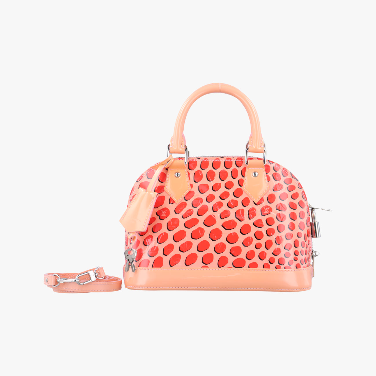 Alma BB Jungle Dot Sugar Pink×Poppy Red Vernis M41996 FL0186アルマBB ジャングルドット シュガーピンク×ポピーレッド ヴェルニ M41996 FL0186