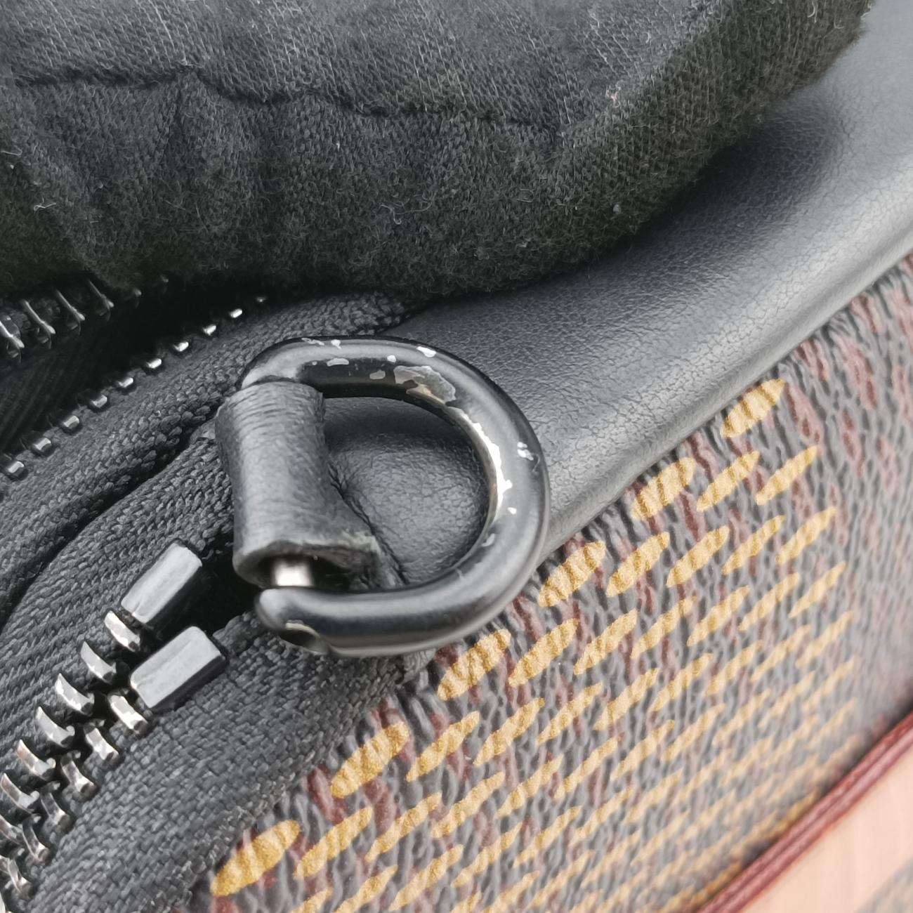 NIGO collaboration Double phone pouch EBENE Damier Giant N40377 IC chipNIGOコラボ ダブルフォンポーチ エベヌ ダミエ ジャイアント N40377 ＩＣチップ