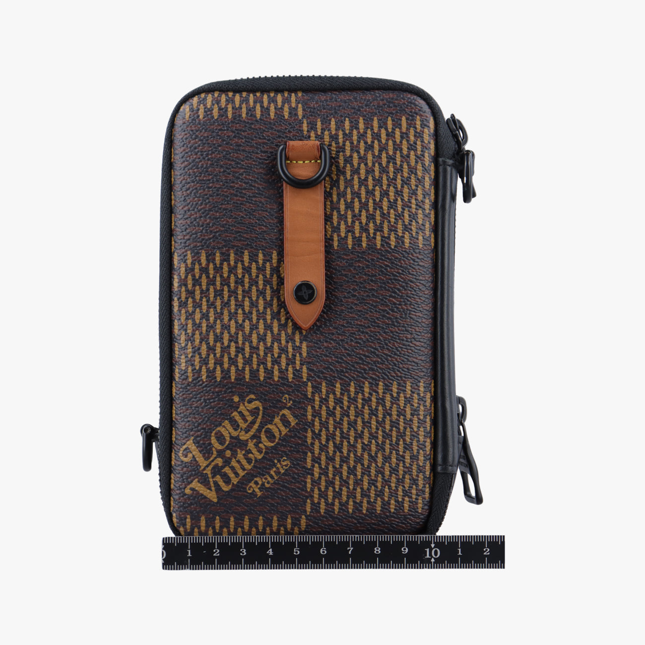 NIGO collaboration Double phone pouch EBENE Damier Giant N40377 IC chipNIGOコラボ ダブルフォンポーチ エベヌ ダミエ ジャイアント N40377 ＩＣチップ