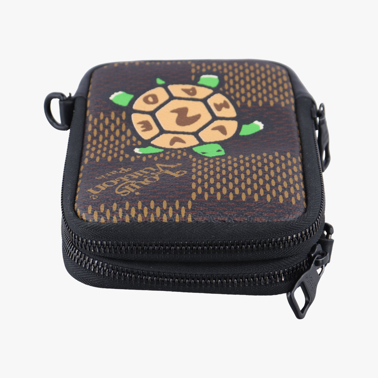 NIGO collaboration Double phone pouch EBENE Damier Giant N40377 IC chipNIGOコラボ ダブルフォンポーチ エベヌ ダミエ ジャイアント N40377 ＩＣチップ