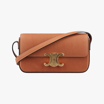 Triomphe Brown Leather  W-CU-3221トリオンフ ミディアム ブラウン レザー  W-CU-3221