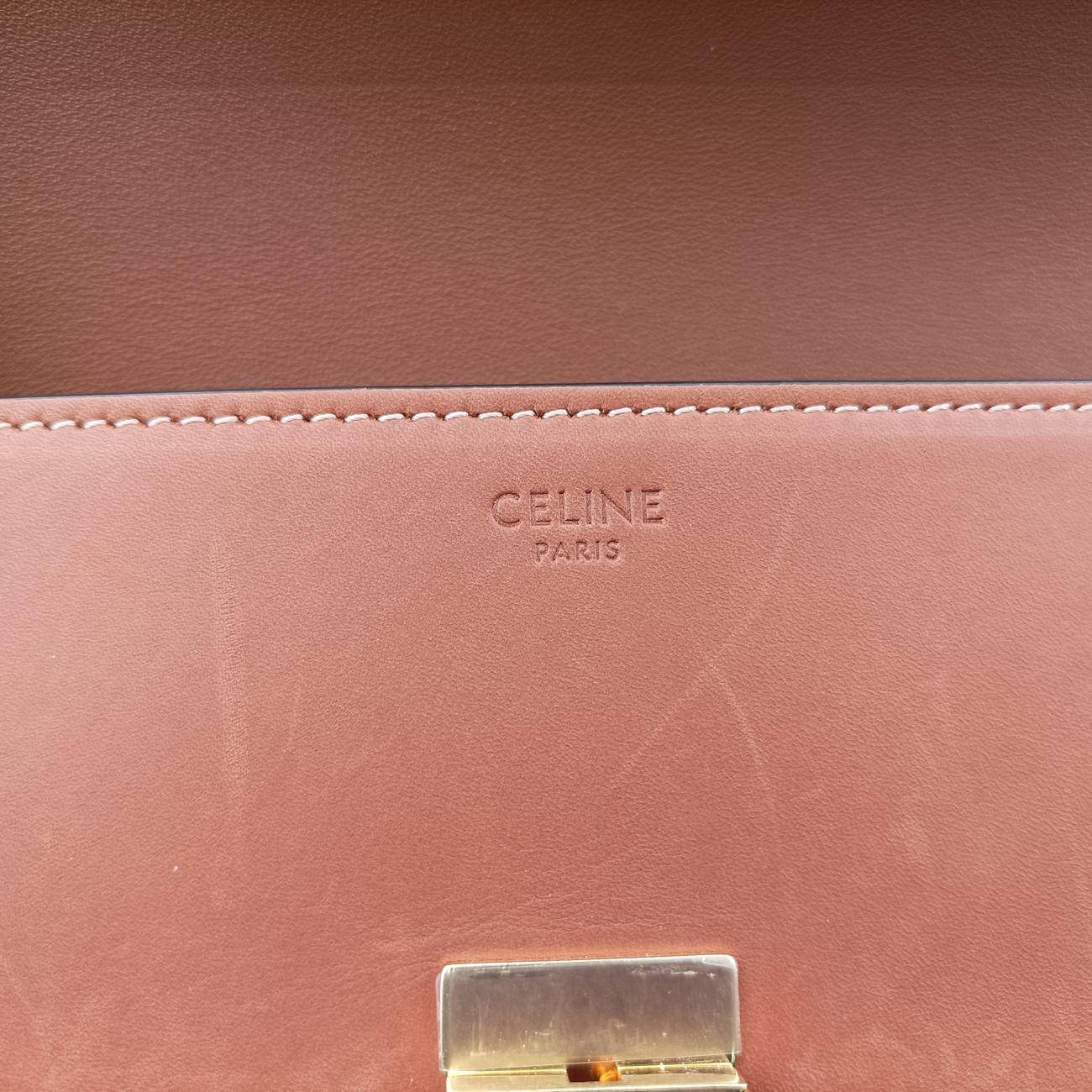 Triomphe Brown Leather  W-CU-3221トリオンフ ミディアム ブラウン レザー  W-CU-3221