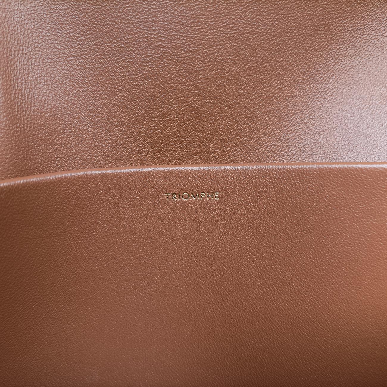 Triomphe Brown Leather  W-CU-3221トリオンフ ミディアム ブラウン レザー  W-CU-3221
