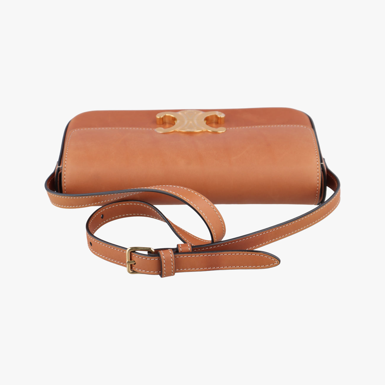 Triomphe Brown Leather  W-CU-3221トリオンフ ミディアム ブラウン レザー  W-CU-3221