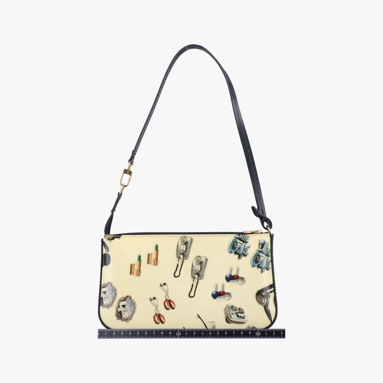 Pochette Accessoires Sticker White×multi Vernis M90928 DR0165ポシェット アクセソワール スティッカー ブロン×マルチ ヴェルニ M90928 DR0165
