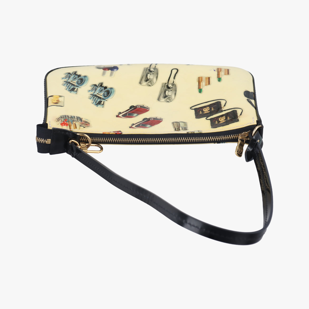 Pochette Accessoires Sticker White×multi Vernis M90928 DR0165ポシェット アクセソワール スティッカー ブロン×マルチ ヴェルニ M90928 DR0165