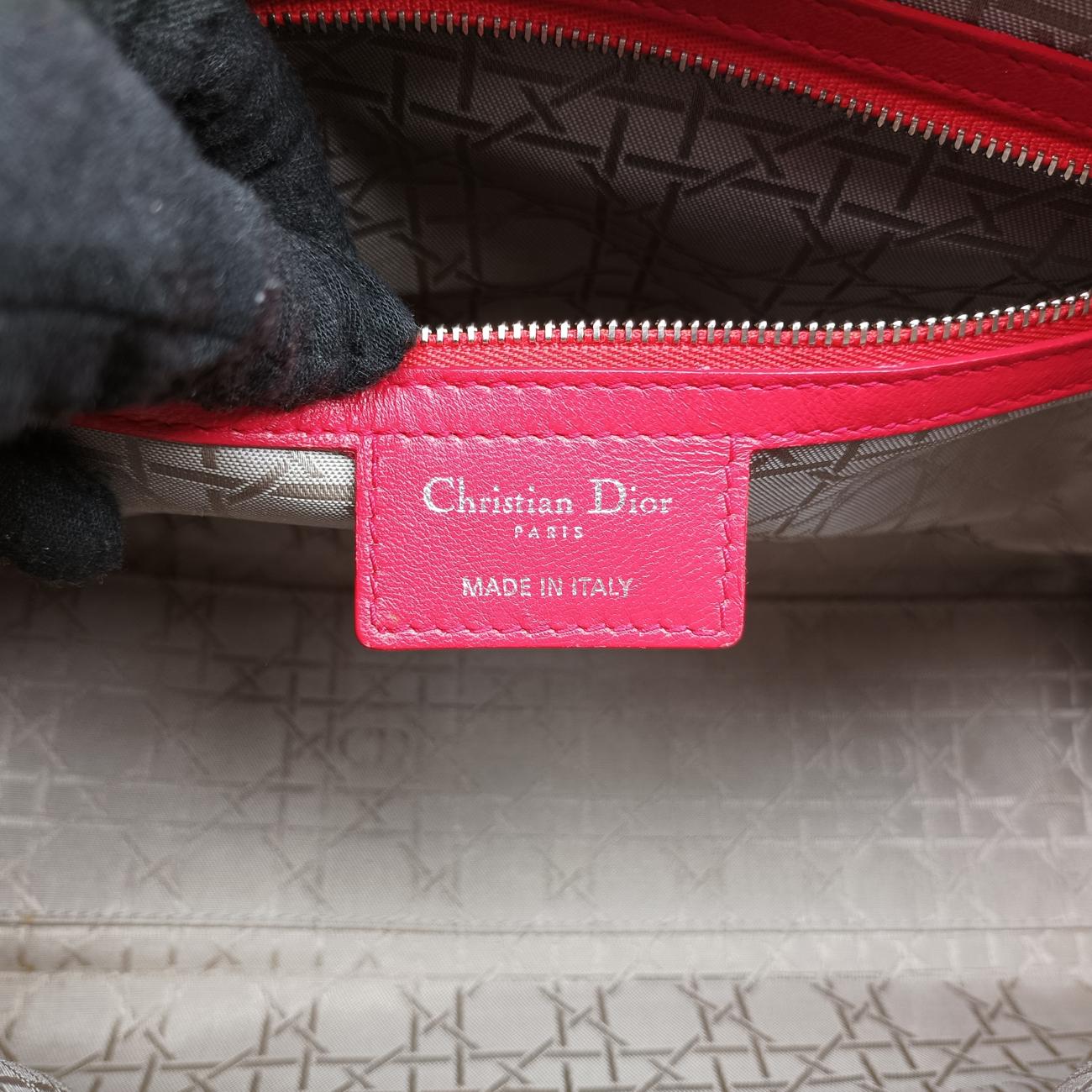 Lady Dior Red lambskin  16-BO-0113レディディオール レッド ラムスキン  16-BO-0113