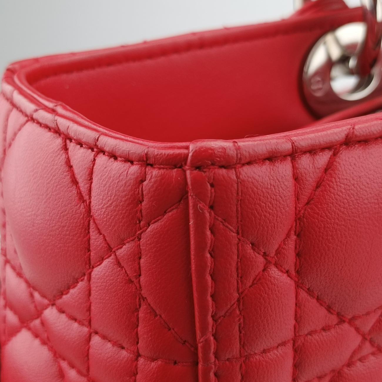 Lady Dior Red lambskin  16-BO-0113レディディオール レッド ラムスキン  16-BO-0113