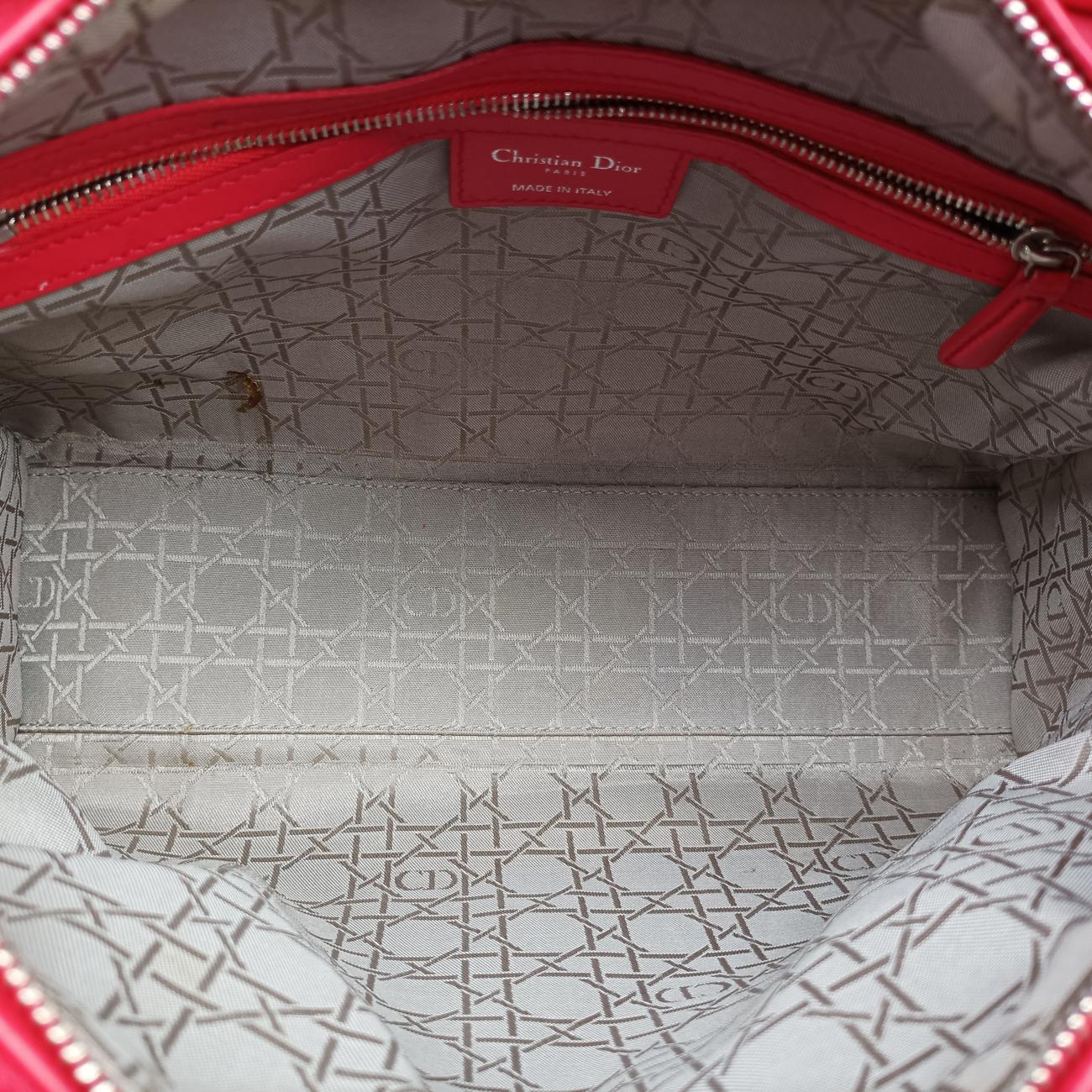 Lady Dior Red lambskin  16-BO-0113レディディオール レッド ラムスキン  16-BO-0113