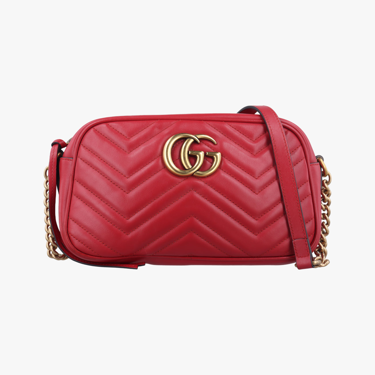 GG Marmont Red Leather 447632 D024293178GGマーモント レッド レザー 447632 D024293178