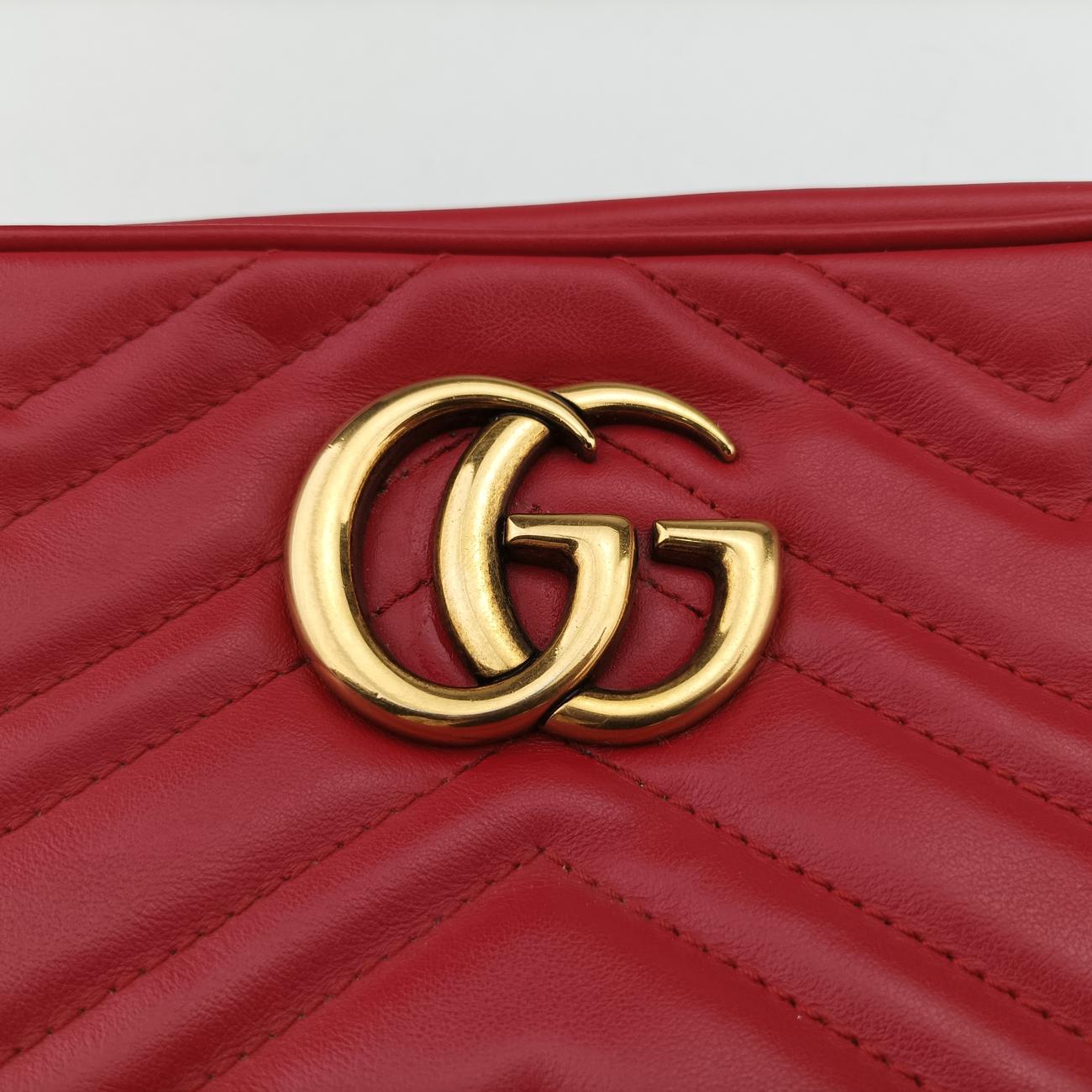 GG Marmont Red Leather 447632 D024293178GGマーモント レッド レザー 447632 D024293178