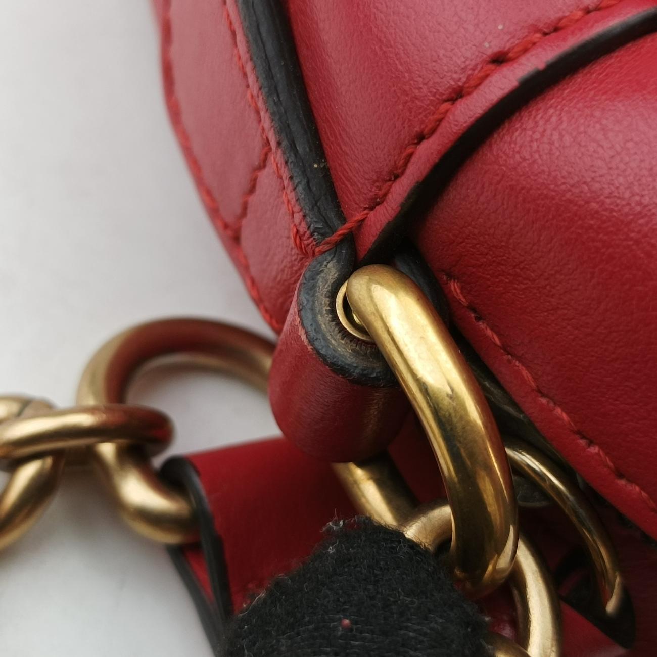 GG Marmont Red Leather 447632 D024293178GGマーモント レッド レザー 447632 D024293178