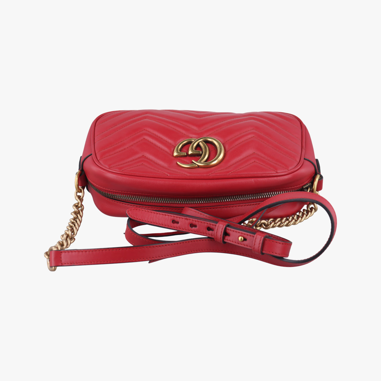 GG Marmont Red Leather 447632 D024293178GGマーモント レッド レザー 447632 D024293178