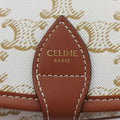 FOLCO Triomphe White×brown PVC coated canvas  U-CU-0241ファルコ トリオンフ ホワイト×ブラウン PVCコーティングキャンバス  U-CU-0241