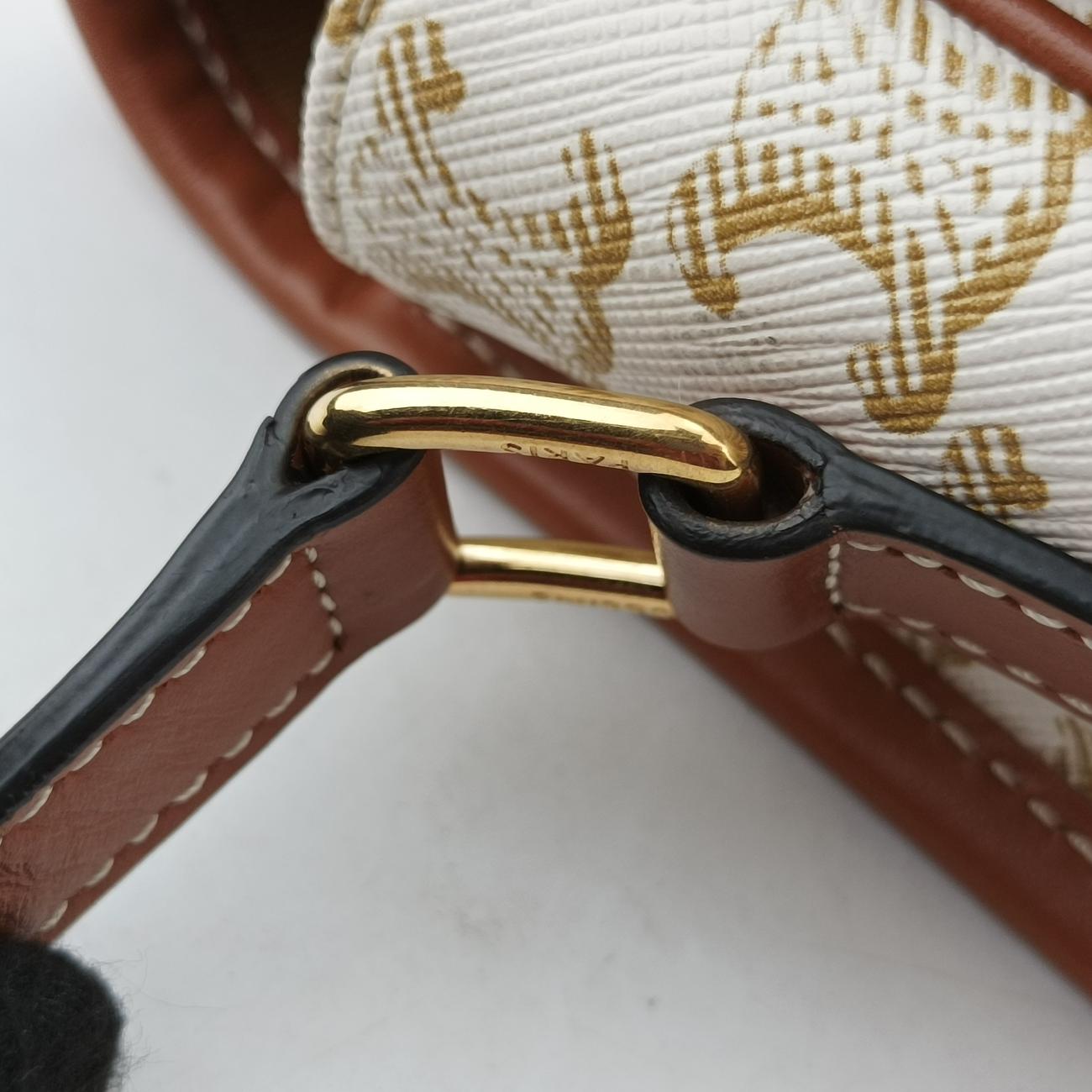 FOLCO Triomphe White×brown PVC coated canvas  U-CU-0241ファルコ トリオンフ ホワイト×ブラウン PVCコーティングキャンバス  U-CU-0241